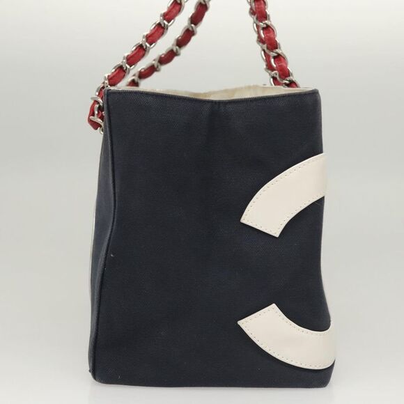 Chanel Numero 5 Navy Canvas Tote Bag (Pre-Owned) - Picture 3 of 16